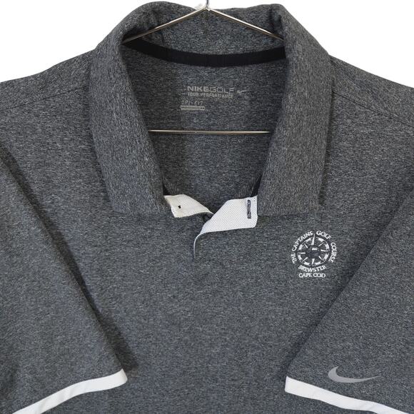 Nike Polo Mens XXL Gray Tour Performance The Captains Golf Course Cape Cod Shirt - Picture 1 of 10